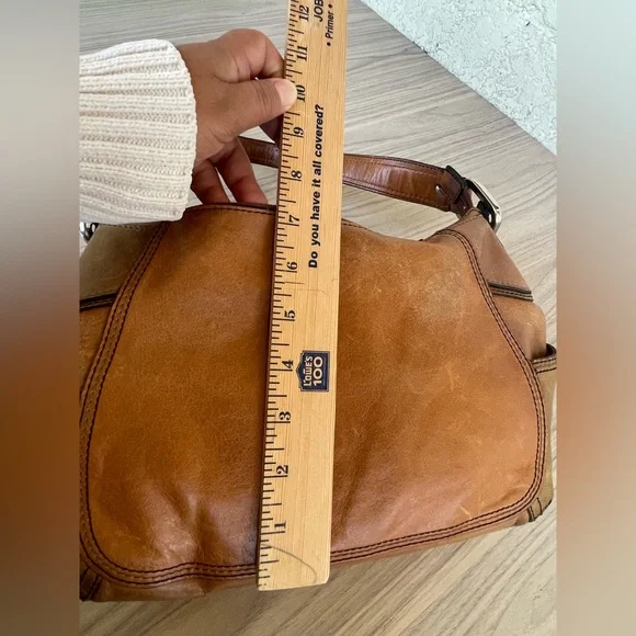 Fossil Tan Leather Shoulder Bag - Picture 10 of 14